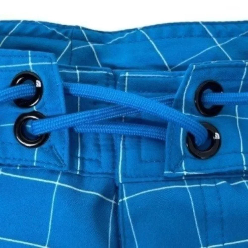 The North Face Men’s blue Swim Board shorts size 34 Grid Pattern